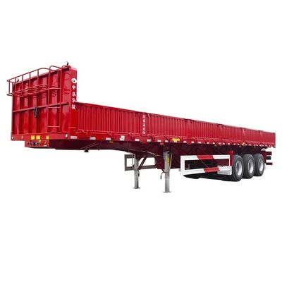 Triasse doppia laterale di scarico di rifiuti Semi rimorchio 600 mm Wallboard Altezza 12R22.5 pneumatico