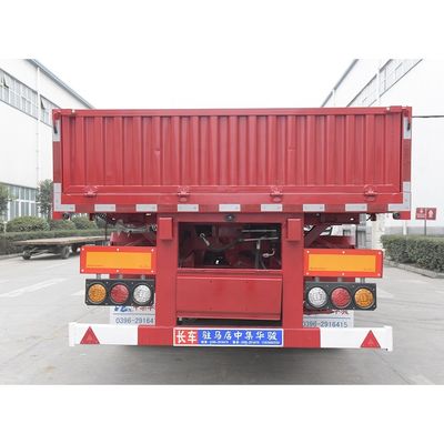 Triasse doppia laterale di scarico di rifiuti Semi rimorchio 600 mm Wallboard Altezza 12R22.5 pneumatico