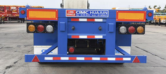 40 tonnellate Max Payload Truck Trailer CIMC HUAJUN 3 Asse 40ft Container piatto semirimorchio