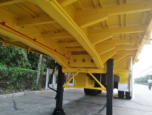 40 tonnellate Max Payload Truck Trailer CIMC HUAJUN 3 Asse 40ft Container piatto semirimorchio