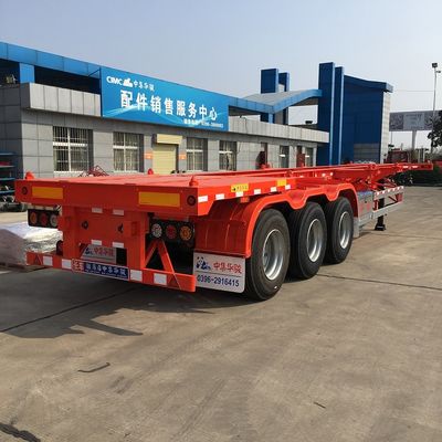 12380*2500*1540 CIMC HUAJUN Semi-remolchio scheletrico per il trasporto di container da 20 piedi a 40 piedi