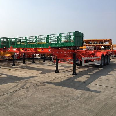 12380*2500*1540 CIMC HUAJUN Semi-remolchio scheletrico per il trasporto di container da 20 piedi a 40 piedi