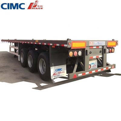 50 tonnellate rimorchio per camion 3 asse 40ft CIMC HUAJUN semirimorchio a letto piatto