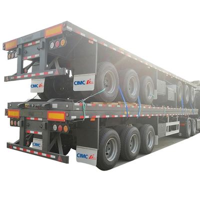 50 tonnellate rimorchio per camion 3 asse 40ft CIMC HUAJUN semirimorchio a letto piatto