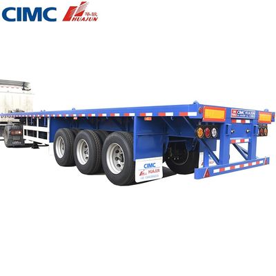 50 tonnellate rimorchio per camion 3 asse 40ft CIMC HUAJUN semirimorchio a letto piatto