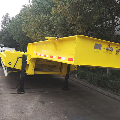 CIMC HUAJUN 3 Asse Legno Basso Semitremolo Camione Attrezzatura di rimorchio Trasporto Sollevamento idraulico Ristrada basso Fuwa Asse Pesante