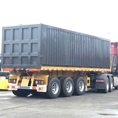 40000kg CIMC HUAJUN 3 Alxe Semirimorchio rimorchio camion rimorchio con carrozzeria in acciaio FUWA 8500*2550*3400 CN HEN Hyva Ce