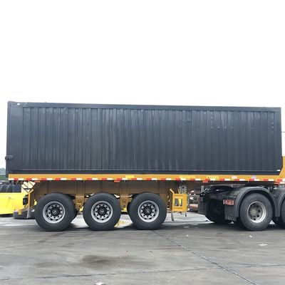 40000kg CIMC HUAJUN 3 Alxe Semirimorchio rimorchio camion rimorchio con carrozzeria in acciaio FUWA 8500*2550*3400 CN HEN Hyva Ce