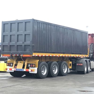 40000kg CIMC HUAJUN 3 Alxe Semirimorchio rimorchio camion rimorchio con carrozzeria in acciaio FUWA 8500*2550*3400 CN HEN Hyva Ce