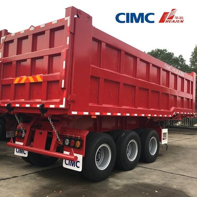 80T rimorchio per autocarri con capovolgimento posteriore semirimorchio con pin reale da 3,5&quot; HJGMCK20103 di CIMC