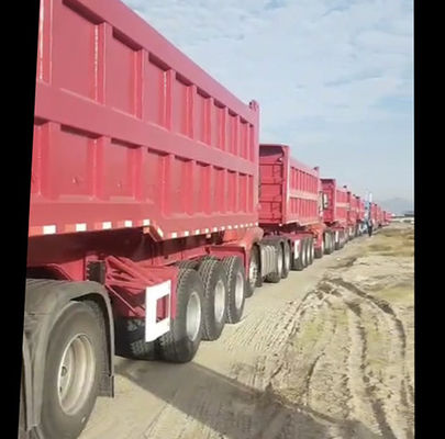 80T rimorchio per autocarri con capovolgimento posteriore semirimorchio con pin reale da 3,5&quot; HJGMCK20103 di CIMC