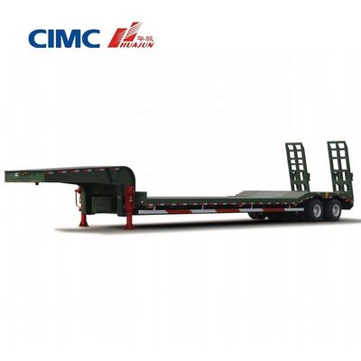 CIMC HUAJUN 60ton Lowboy rimorchio con sospensione meccanica e 17500 * 3000 * 1250mm Dimensioni