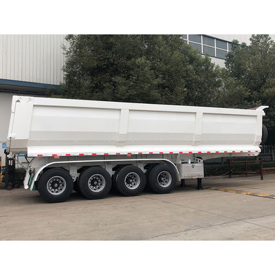 50T Max Payload CIMC HUAJUN 4 asse U corpo semirimorchio posteriore a capovolgimento
