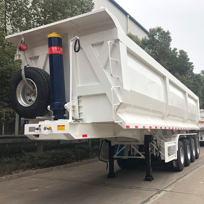 50T Max Payload CIMC HUAJUN 4 asse U corpo semirimorchio posteriore a capovolgimento