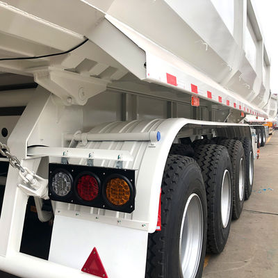 50T Max Payload CIMC HUAJUN 4 asse U corpo semirimorchio posteriore a capovolgimento