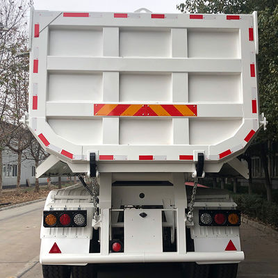 50T Max Payload CIMC HUAJUN 4 asse U corpo semirimorchio posteriore a capovolgimento