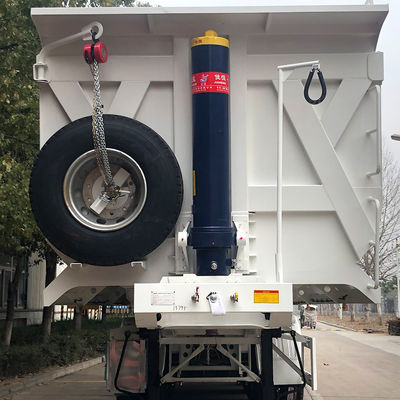 50T Max Payload CIMC HUAJUN 4 asse U corpo semirimorchio posteriore a capovolgimento
