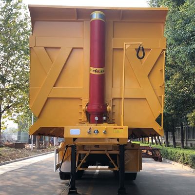 Hyva Hydraulic System 4 Axle FC Semi-remorco tip tipper per il trasporto di acciaio pesante