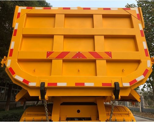 Hyva Hydraulic System 4 Axle FC Semi-remorco tip tipper per il trasporto di acciaio pesante