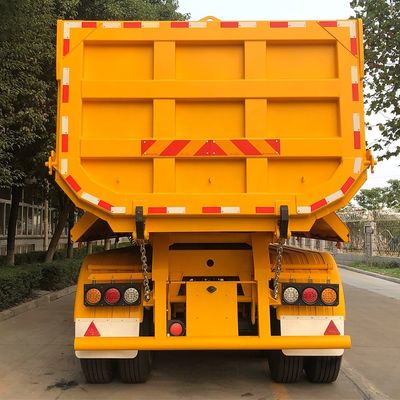 Hyva Hydraulic System 4 Axle FC Semi-remorco tip tipper per il trasporto di acciaio pesante