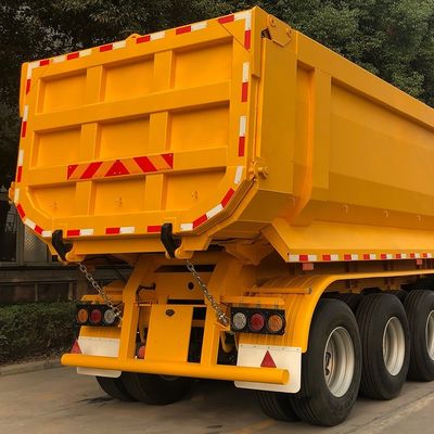 Hyva Hydraulic System 4 Axle FC Semi-remorco tip tipper per il trasporto di acciaio pesante