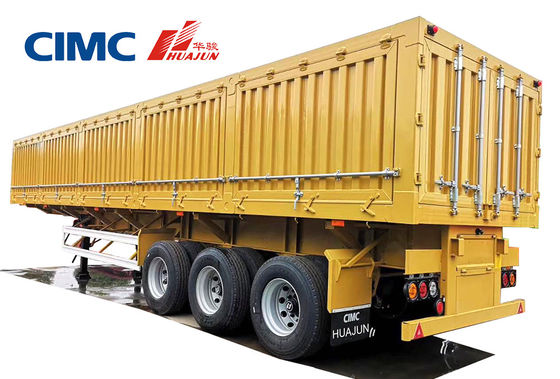 11.00r20 Pneumatici e semirimorchio a ribaltamento laterale con carrello di atterraggio standard da 28 tonnellate CIMC HUAJUN