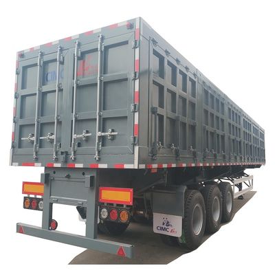 80 tonnellate idraulico doppio lato di scarico camion di ribaltamento di carico semirimorchio con pneumatici 12.00R20