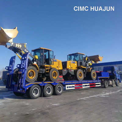 Sospensione meccanica e rampa idraulica 3 assi semirimorchio a letto basso 60T/80T per camion