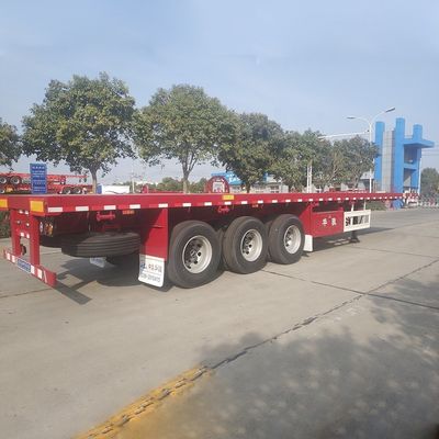 40 tonnellate di carico massimo semirimorchio a contenitore piatto a tre assi per camion