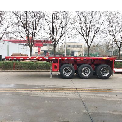 40 tonnellate di carico massimo semirimorchio a contenitore piatto a tre assi per camion