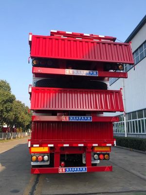 JOST 90 Kingpin e 13T FUWA Axle CIMC HUAJUN 3 Axle Fence Semi-Trailer