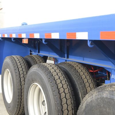 Terrazzo di atterraggio JOST Semi-remolchio a due velocità a letto piatto per il trasporto di container da 20 piedi a 40 piedi