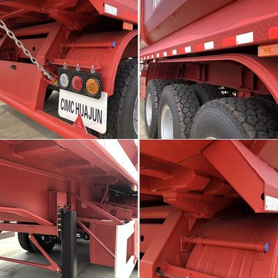 JOST Trasporto di atterraggio a due velocità in forma di U Topping Dump Trailer Truck Shearing Bending Welding