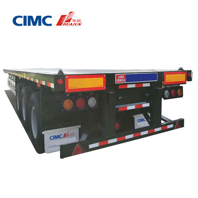 40ft Container Flatbed Semi Truck Trailers con pneumatici opzionali e 12 set di serrature a torsione