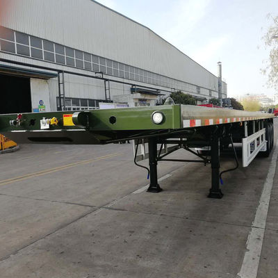 40ft Container Flatbed Semi Truck Trailers con pneumatici opzionali e 12 set di serrature a torsione