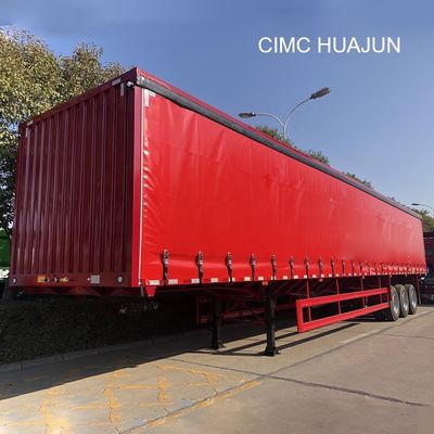 13750*2550*3850mm CIMC HUAJUN 3 assi T700/Q345 Box trailer per il trasporto di merci in acciaio 2021