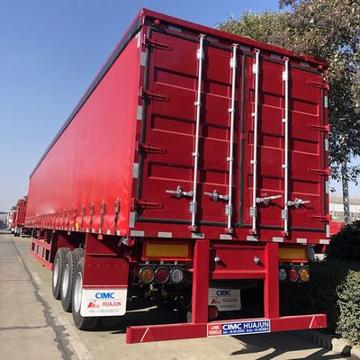 13750*2550*3850mm CIMC HUAJUN 3 assi T700/Q345 Box trailer per il trasporto di merci in acciaio 2021