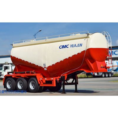 Durabile CIMC HUAJUN 40CBM Serbatoio di cemento in polvere secca a sfuso Portatore 3 assi Cisterna semirimorchio
