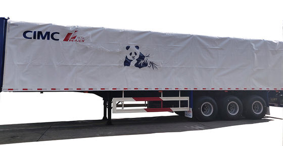 Camion rimorchio 13000 * 2500 * 3320 Acciaio q345 Acciaio per fascio I CIMC HUAJUN Semi rimorchio laterale tenda