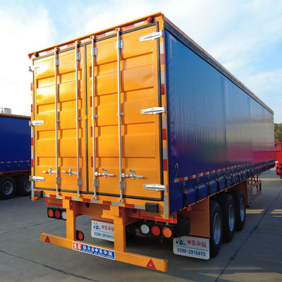 Trasporti ecologici Utility Dry Van Truck Trailer con gabbia CIMC HUAJUN Clienti opzionale