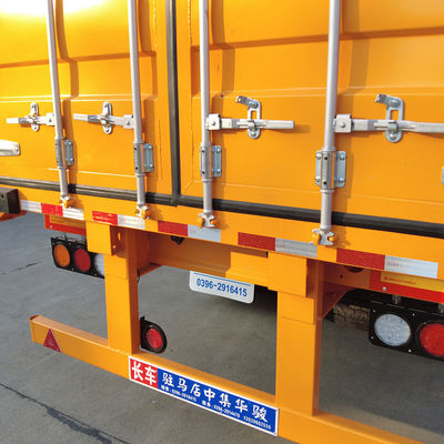 Trasporti ecologici Utility Dry Van Truck Trailer con gabbia CIMC HUAJUN Clienti opzionale