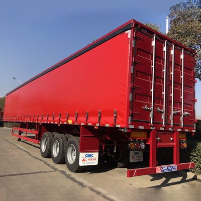 Camion sospensione meccanica semirimorchio laterale a 40 piedi per carico e scarico