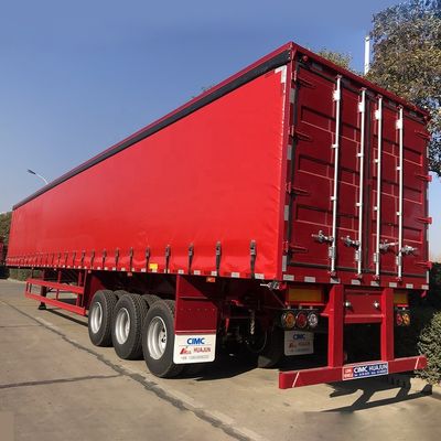 Camion sospensione meccanica semirimorchio laterale a 40 piedi per carico e scarico