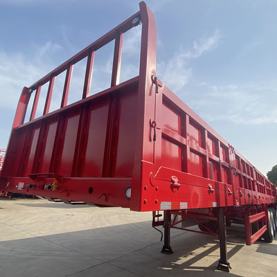 60T Max Payload 3 assi semirimorchio a pianta con porta laterale e recinzione di carico laterale