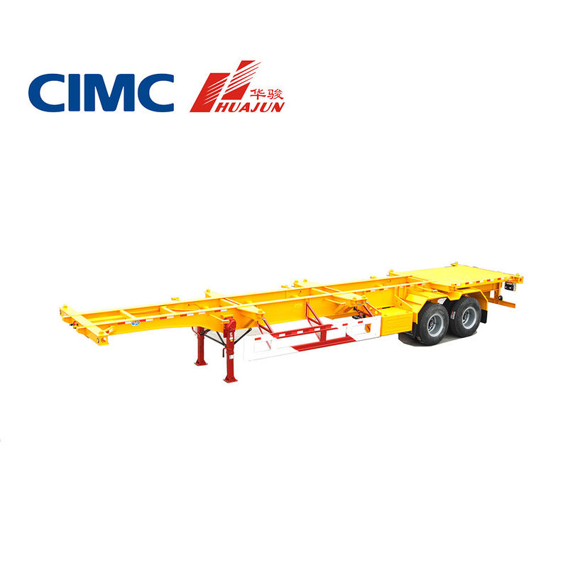 CIMC 2 asse semirimorchio scheletrico per contenitore da 20 piedi 28T carrello di atterraggio 13T asse incluso