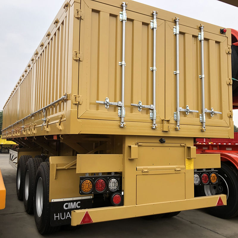 11.00r20 Pneumatici e semirimorchio a ribaltamento laterale con carrello di atterraggio standard da 28 tonnellate CIMC HUAJUN
