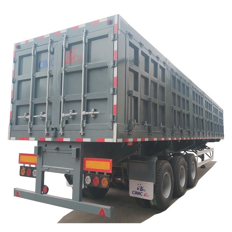 80 tonnellate idraulico doppio lato di scarico camion di ribaltamento di carico semirimorchio con pneumatici 12.00R20