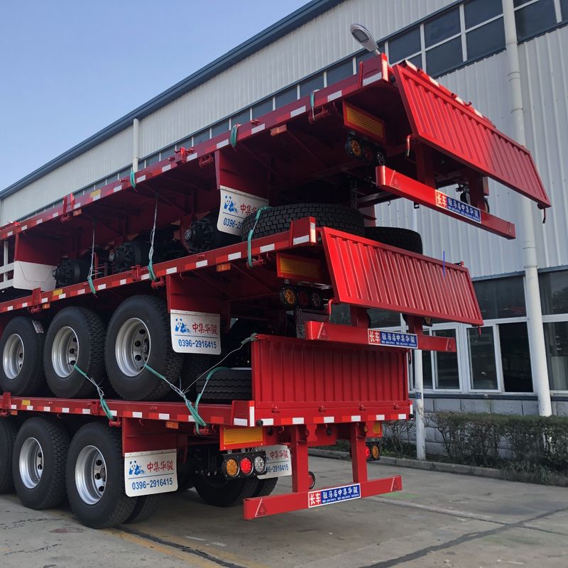 JOST 90 Kingpin e 13T FUWA Axle CIMC HUAJUN 3 Axle Fence Semi-Trailer