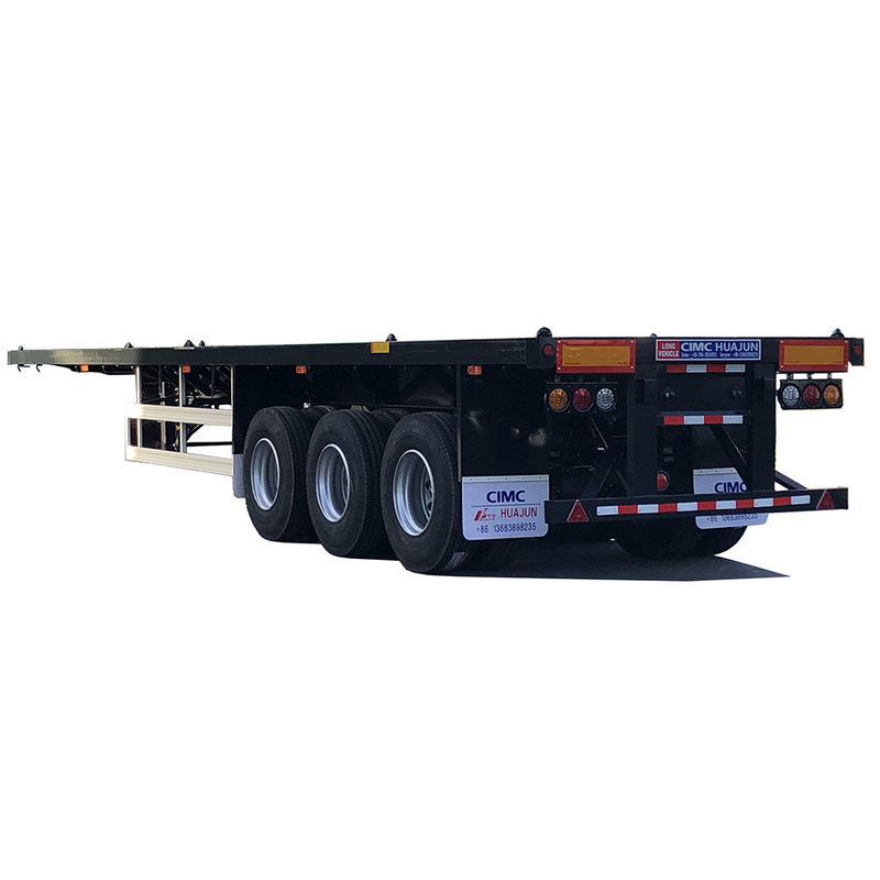 40ft Container Flatbed Semi Truck Trailers con pneumatici opzionali e 12 set di serrature a torsione