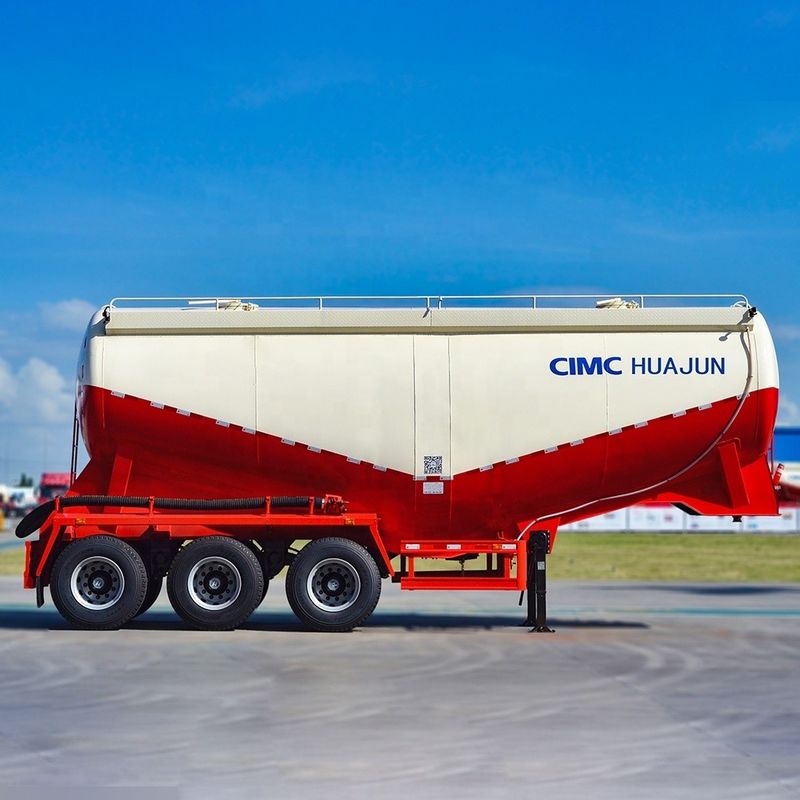 Durabile CIMC HUAJUN 40CBM Serbatoio di cemento in polvere secca a sfuso Portatore 3 assi Cisterna semirimorchio